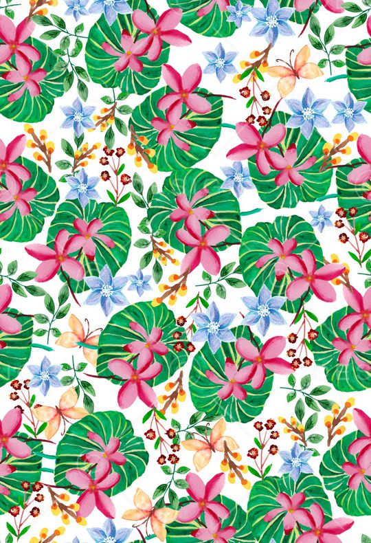 绿植树叶印花华亿平台图片