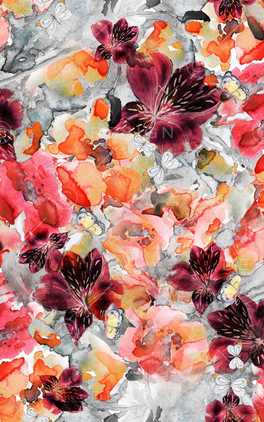 花卉印花华亿平台图片