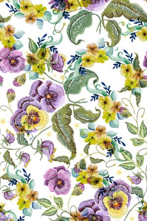 线条花卉印花华亿平台图片