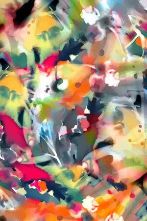 抽象花卉印花华亿平台图片