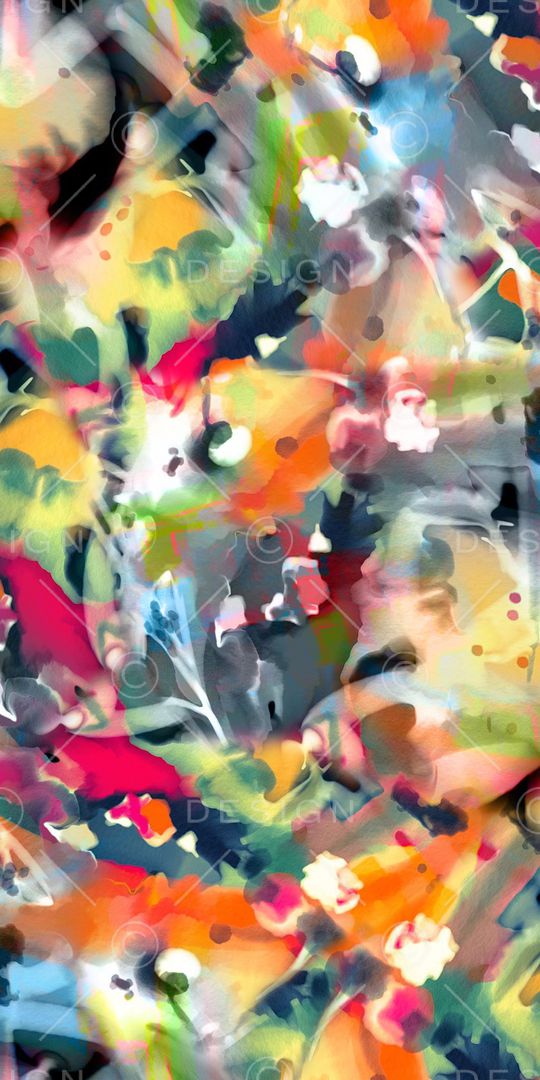 抽象花卉印花华亿平台图片