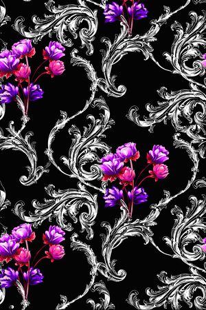 花卉印花华亿平台图片