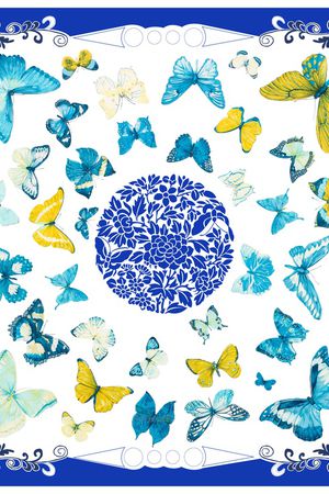 青花瓷印花华亿平台图片