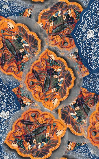 水墨风印花华亿平台图片