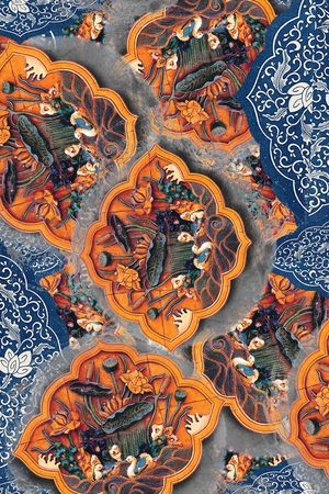 水墨风印花华亿平台图片