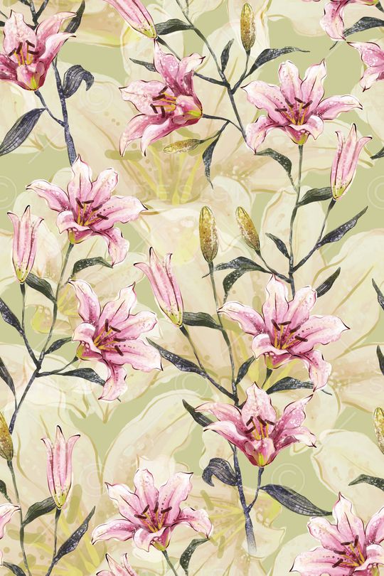 花卉印花华亿平台图片