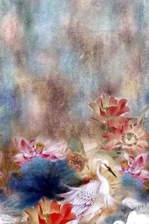 荷花印花华亿平台图片