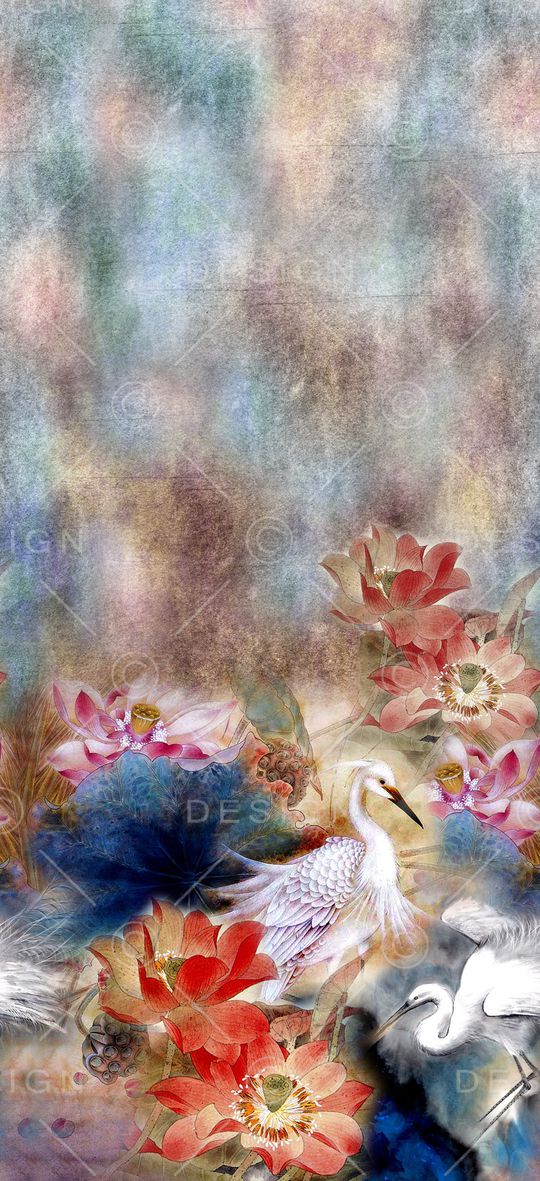 荷花印花华亿平台图片