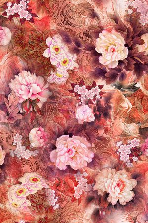 花卉印花华亿平台图片