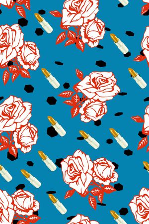 玫瑰花印花华亿平台图片