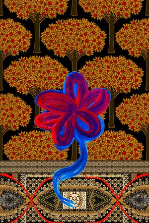 二方连续印花华亿平台图片