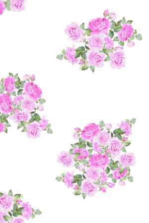 手绘花卉印花华亿平台图片