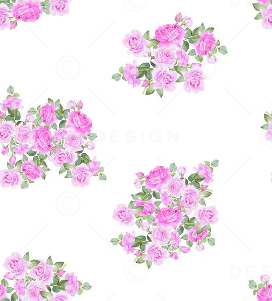 手绘花卉印花华亿平台图片