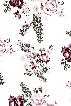 手绘花卉印花华亿平台图片