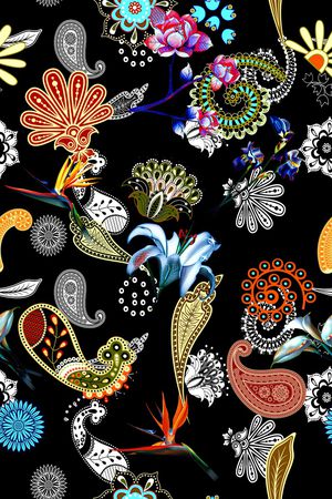 佩斯利印花华亿平台图片