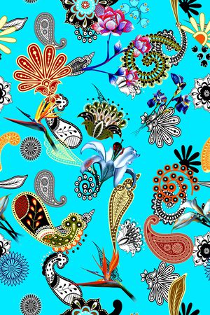 佩斯利印花华亿平台图片