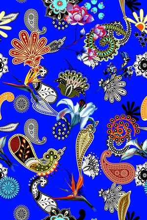 佩斯利印花华亿平台图片