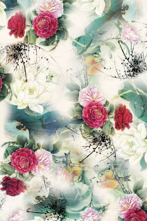 中国风印花华亿平台图片