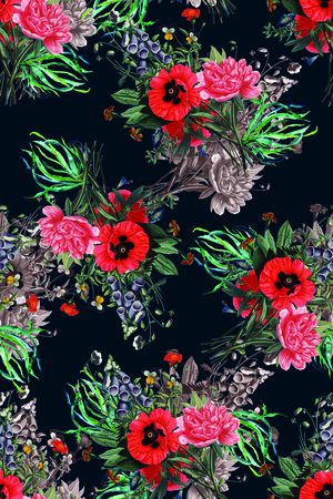 花卉印花华亿平台图片