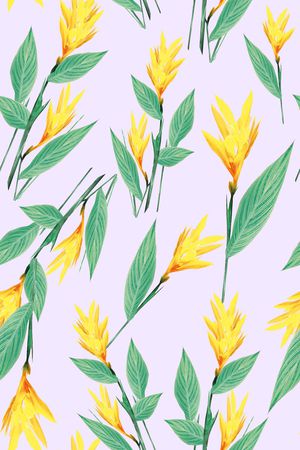 水彩花卉印花华亿平台图片