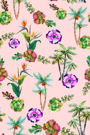 彩底花卉印花华亿平台图片