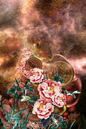 花卉印花华亿平台图片