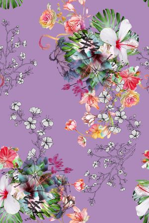 花卉印花华亿平台图片