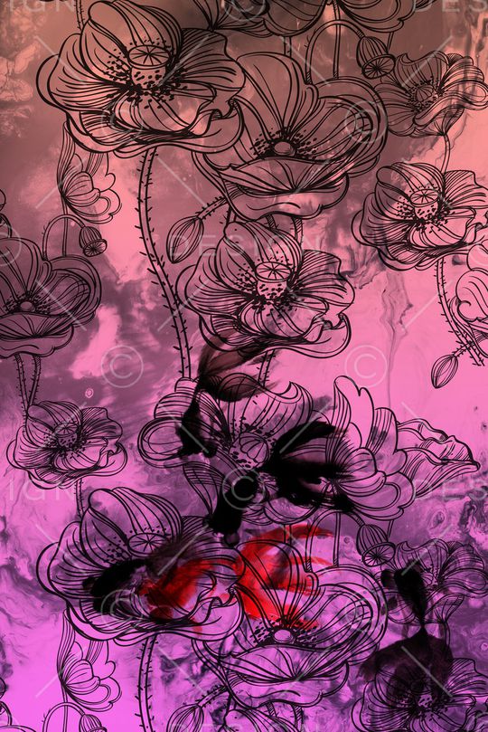 花卉印花华亿平台图片