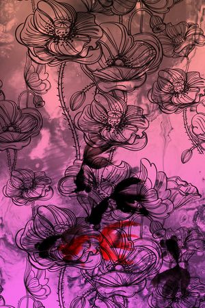 花卉印花华亿平台图片