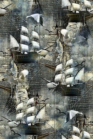 复古印花华亿平台图片