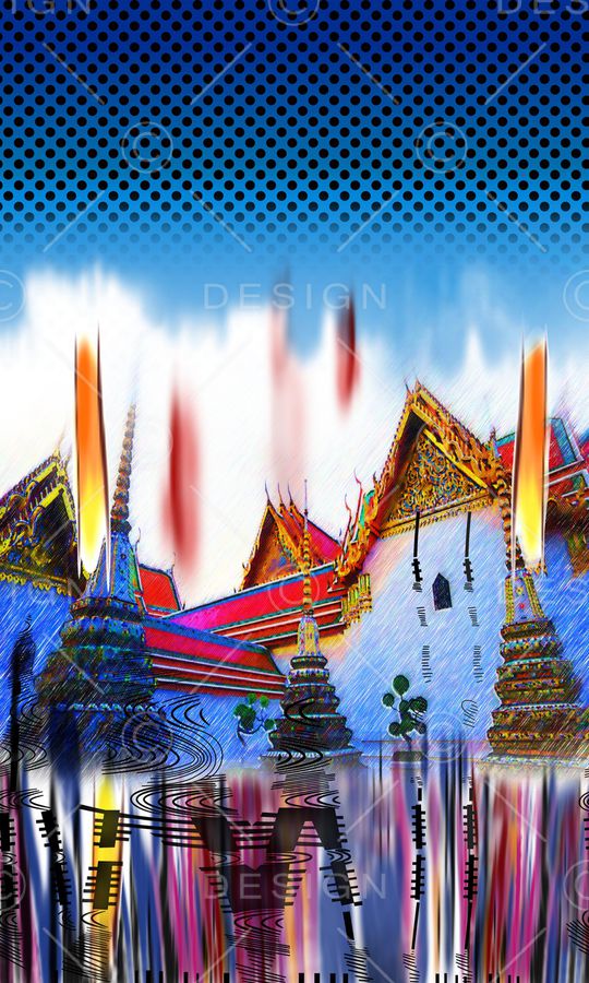 抽象印花华亿平台图片