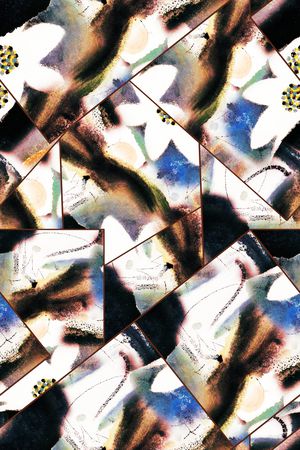 中国风定位花印花华亿平台图片