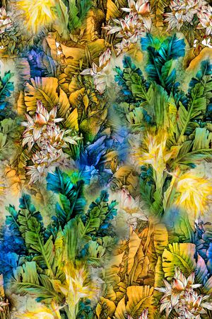 棕榈树印花华亿平台图片