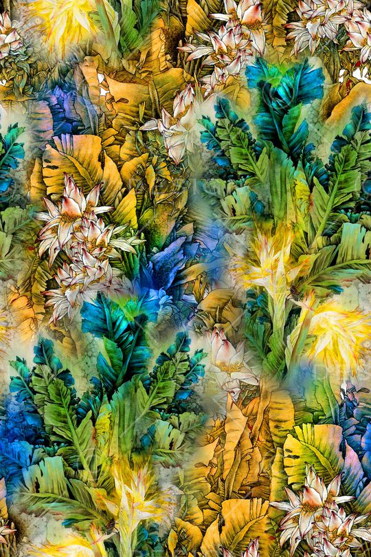 棕榈树印花华亿平台图片