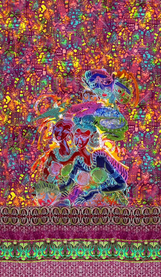 复古印花华亿平台图片