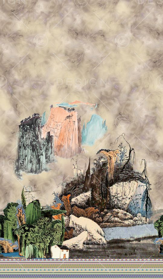 中国风印花华亿平台图片