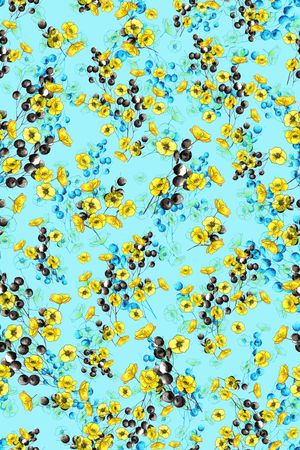 手绘花卉印花华亿平台图片