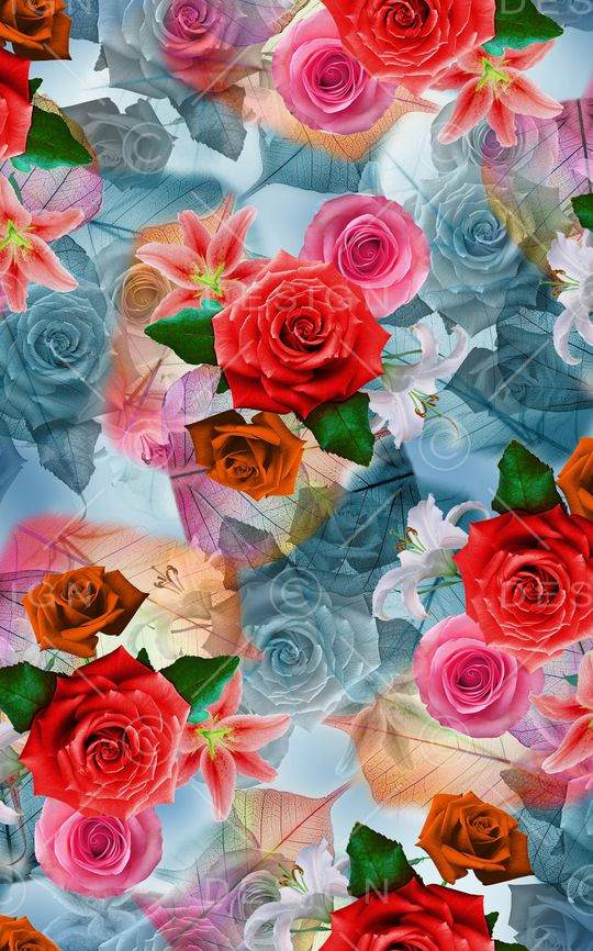 花卉印花华亿平台图片