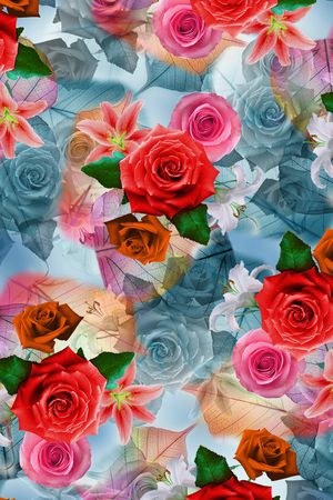 花卉印花华亿平台图片