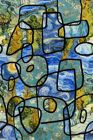 几何印花华亿平台图片