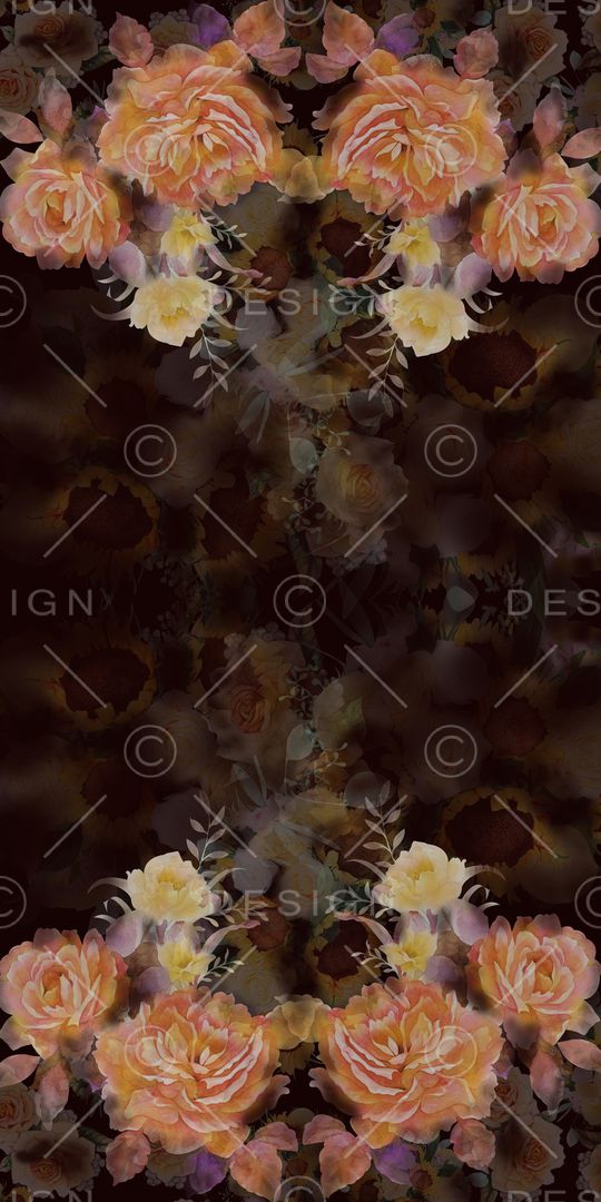 朦胧花卉印花华亿平台图片