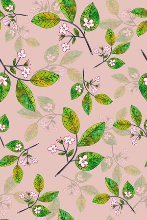 手绘花卉印花华亿平台图片