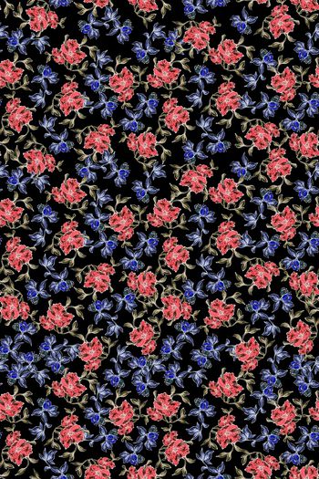 907838-小碎花花朵边框黑