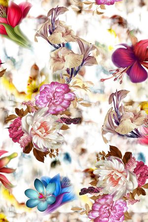 花卉印花华亿平台图片