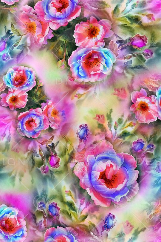 花卉印花华亿平台图片