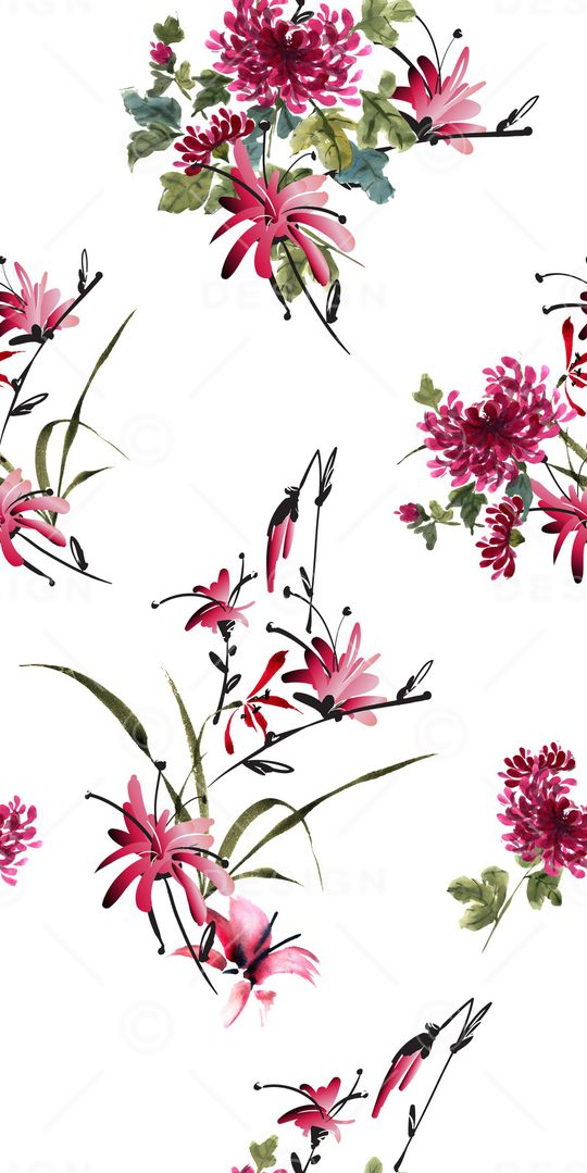 菊花印花华亿平台图片