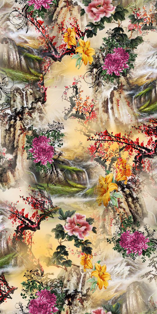 旗袍印花华亿平台图片