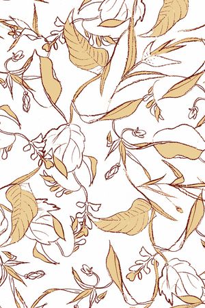 手绘花卉印花华亿平台图片