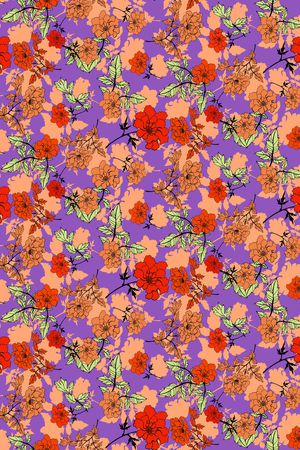 花卉印花华亿平台图片