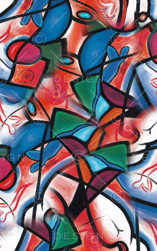 抽象印花华亿平台图片